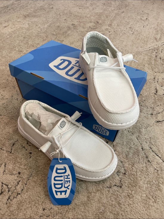 Hey Dude Shoes - Hey Dude all White Slip-On Sneakers